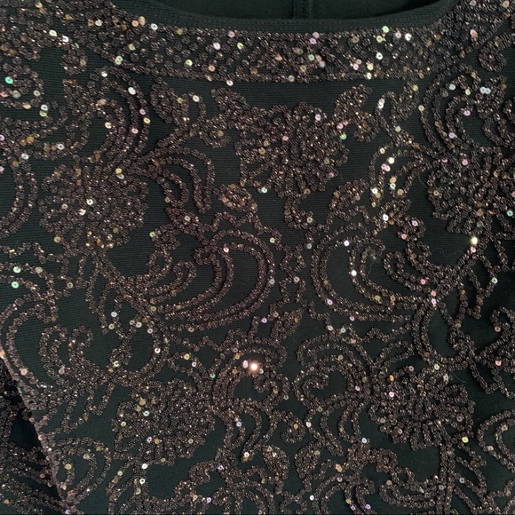 Metaphor Black Sparkly Sequin Pattern Tank Top - Picture 5 of 5